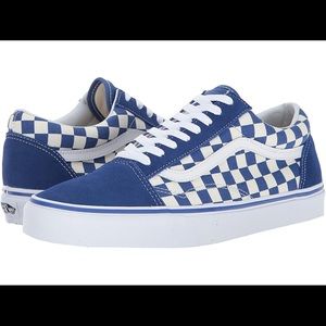 BRAND NEW Vans Old stool check blue white Sz 7.5 M 9 W